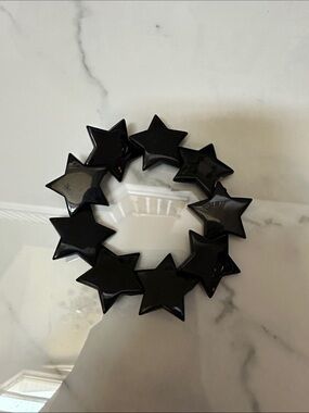 Black Star Stretch Hair Bracelet